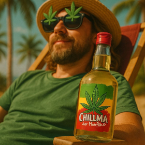 Hanf-Limetten-Likör 0,5 Liter Chillma - große Flasche