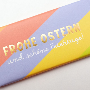 Schokolade 30g „Frohe Ostern und schöne Feiertage“