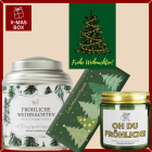 Gefüllte Geschenkbox „Frohe Weihnachten“ – schönes Weihnachtsgeschenk (Lichterkette Set 1)