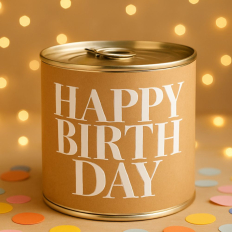 Cancake – Kuchen in der Dose „Happy Birthday“ – Craft Paper (Brownie)