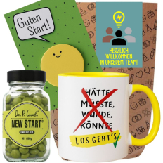 Geschenktüte Onboarding – Begrüßungsgeschenk  „Willkommen im Team“ (Set 4)
