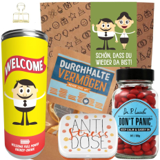 Geschenktüte Willkommen zurück – „Schön, dass du wieder da bist!“ (Set 1)