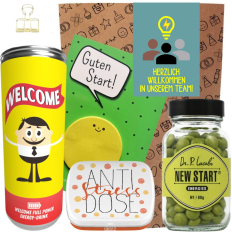Geschenktüte Onboarding – Begrüßungsgeschenk  „Willkommen im Team“ (Set 1)