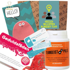 Geschenktüte Onboarding – Begrüßungsgeschenk  „Willkommen im Team“ (Set 3)