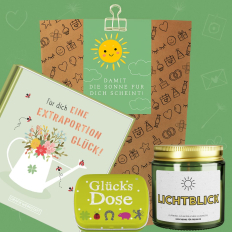 Geschenktüte Trostspender „Damit die Sonne für dich scheint“ (Set 3)