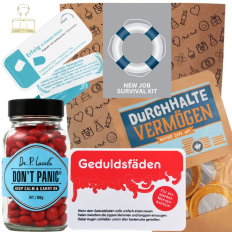 Geschenktüte Onboarding – Geschenk zum neuen Job „Survival Kit“ (Set 2)