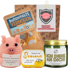 Geschenktüte Gute Besserung – Geschenk für Krebspatienten „Schön blöd vom Krebs“  (Set 3)