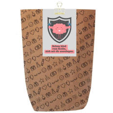 Geschenktüte gute Besserung - Schön blöd vom Krebs, sich mit dir anzulegen - zum Befüllen