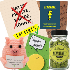 Geschenktüte Onboarding – Willkommensgeschenk neue Mitarbeiter „Startkit“ (Set 3)