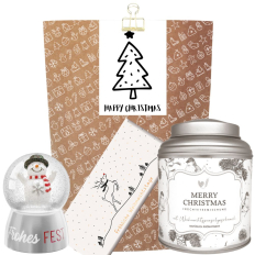 Gefüllte Geschenktüte Weihnachten „Happy Christmas“ (Set 8) - Besonderes Weihnachtsgeschenk