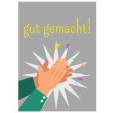 Minicard zur Belohnung „Gut gemacht!“