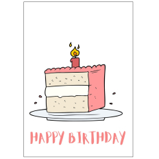 Minicard HAPPY BIRTHDAY GEBURTSTAGSKUCHEN