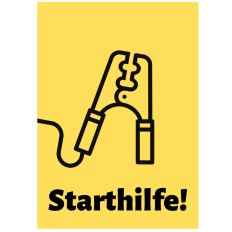 Minicard fürs Onboarding „Starthilfe“