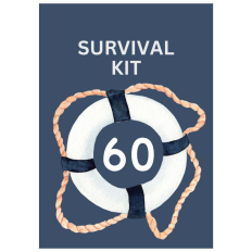 Minicard zum 60. Geburtstag „Survival Kit 60“