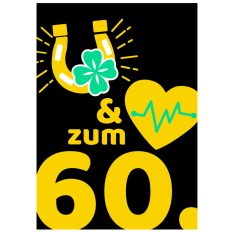 Minicard zum 60. Geburtstag „Glück & Gesundheit“