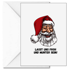 Personalisierbare Weihnachtskarte „Lasst uns froh und munter sein!“